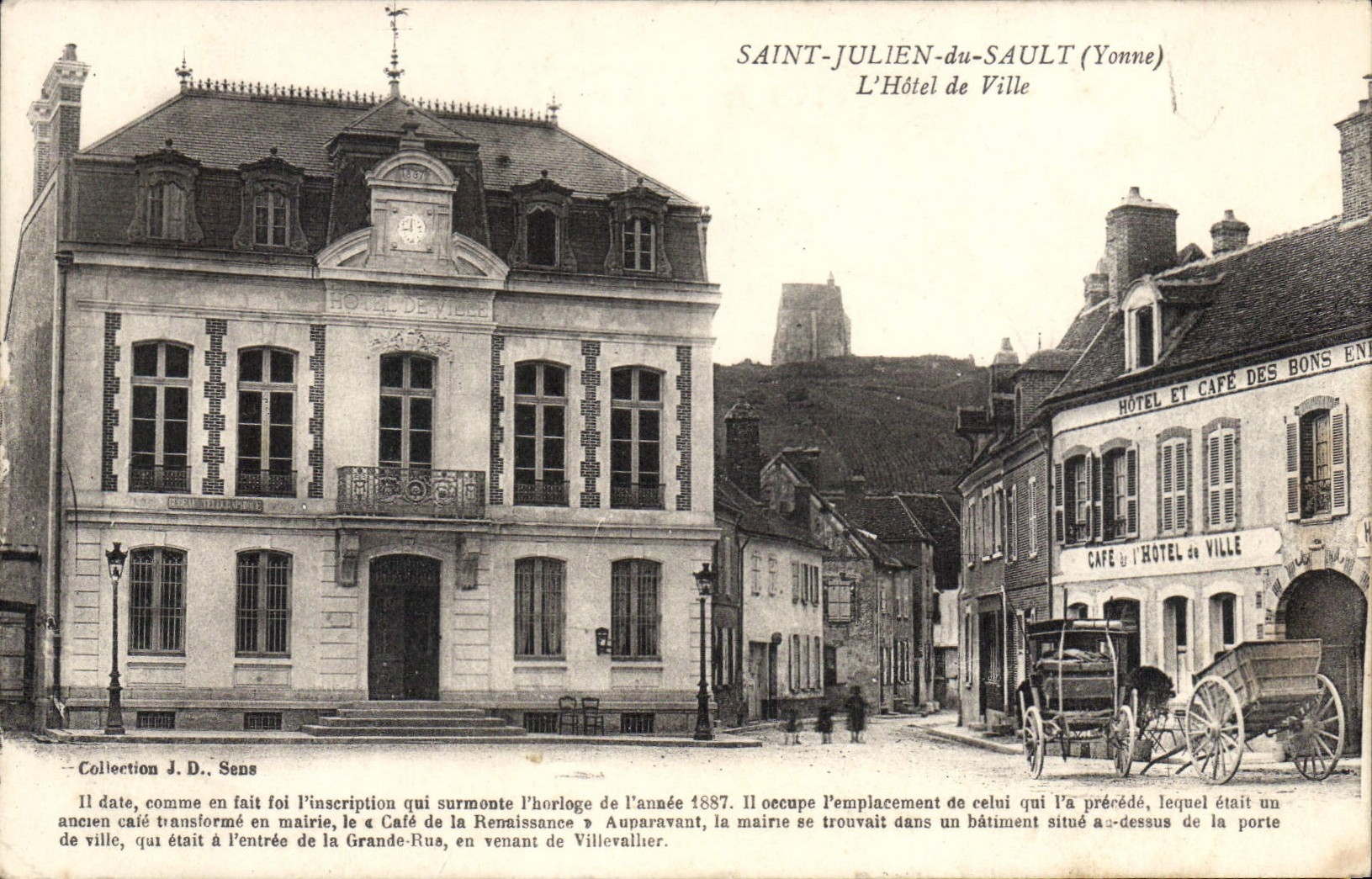CPA Saint Julien du Sault Yonne L'Hotel de Ville
