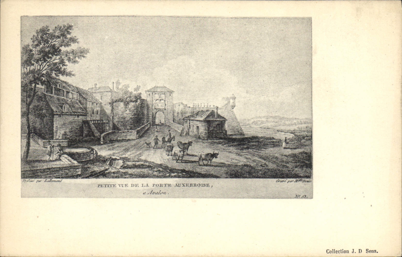 CPA Pette vue la Porte Auxerre 