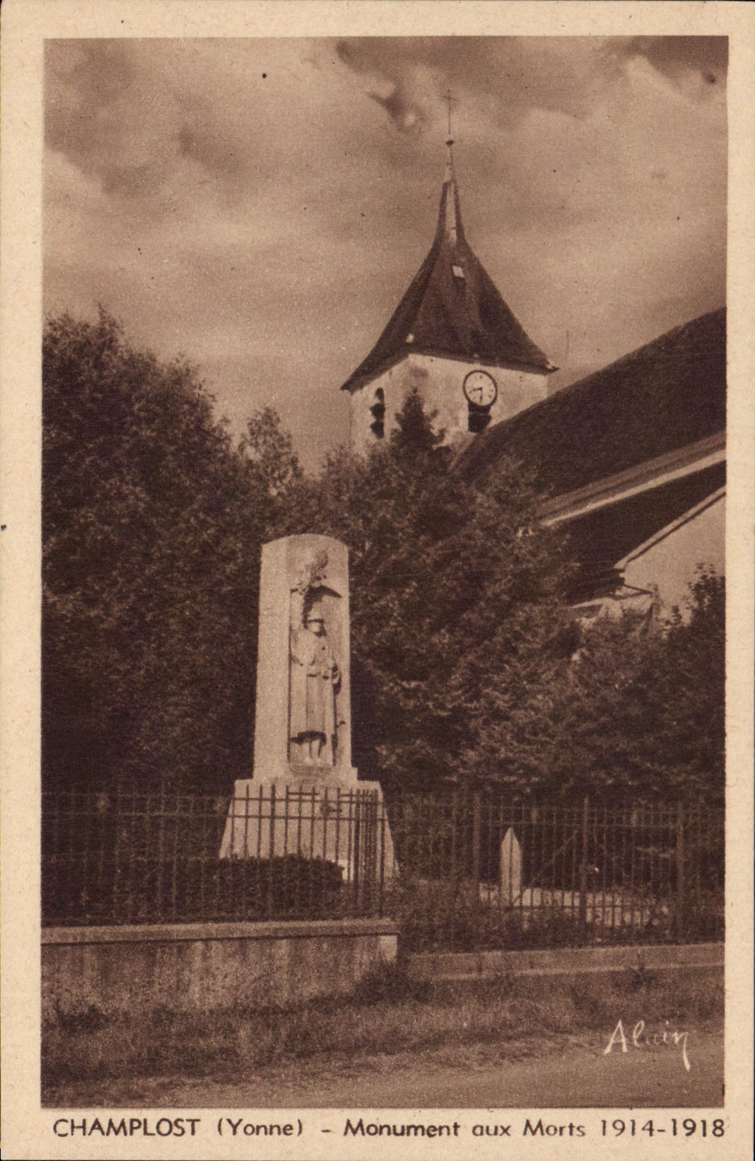 CPA Champlost Yonne Monument aux Morts