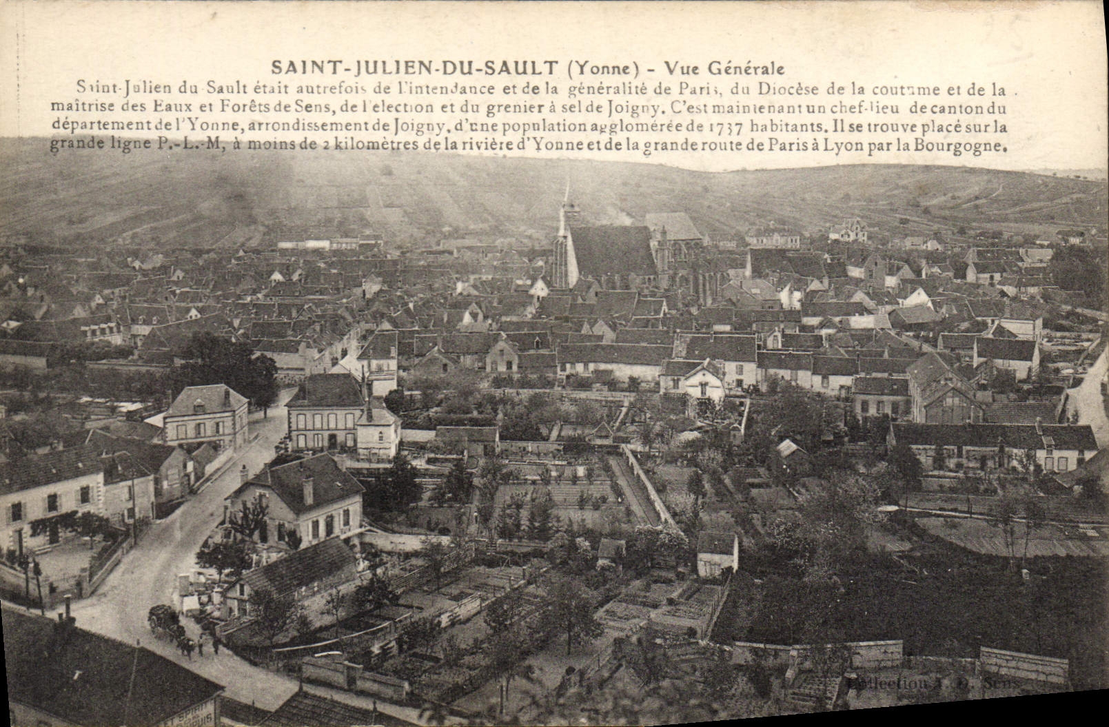 CPA Saint Julien du Sault Yonne Vue Generale 