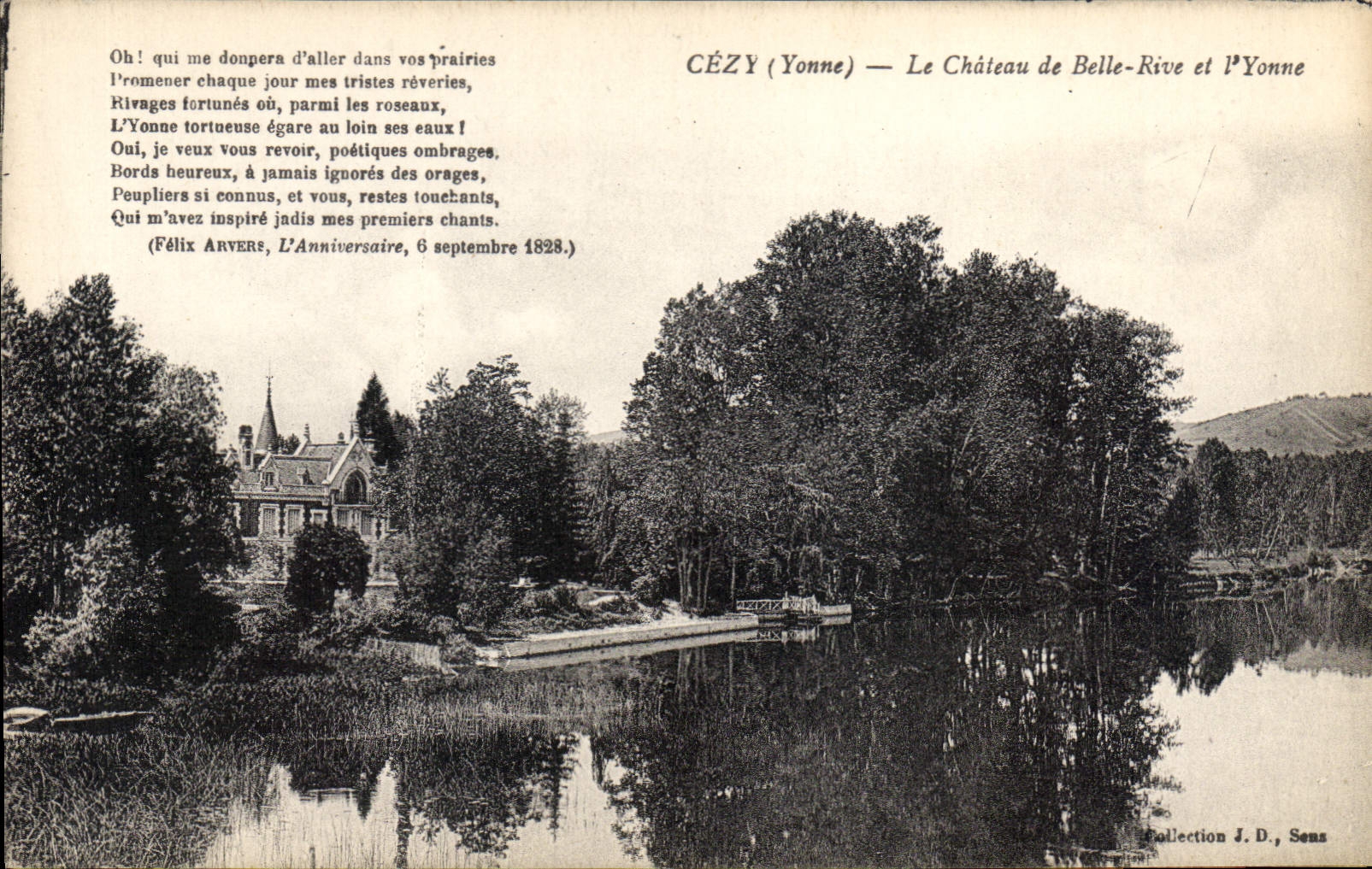 CPA Cezy Yonne Le Chateau de Belle Rive et l'Yonne
