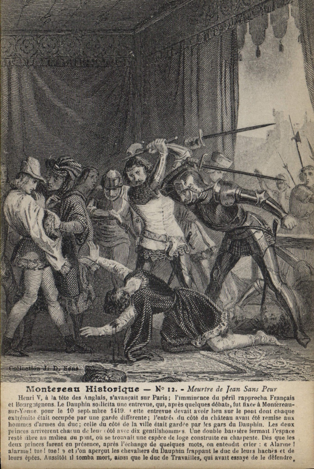 CPA Montereau Historique Meurtre de Jean Sans Peur