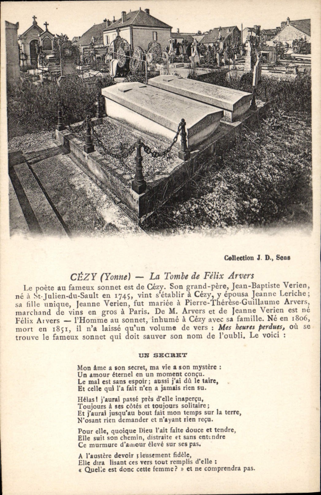 CPA Cezy Yonne La Tombe de Felix Arvers
