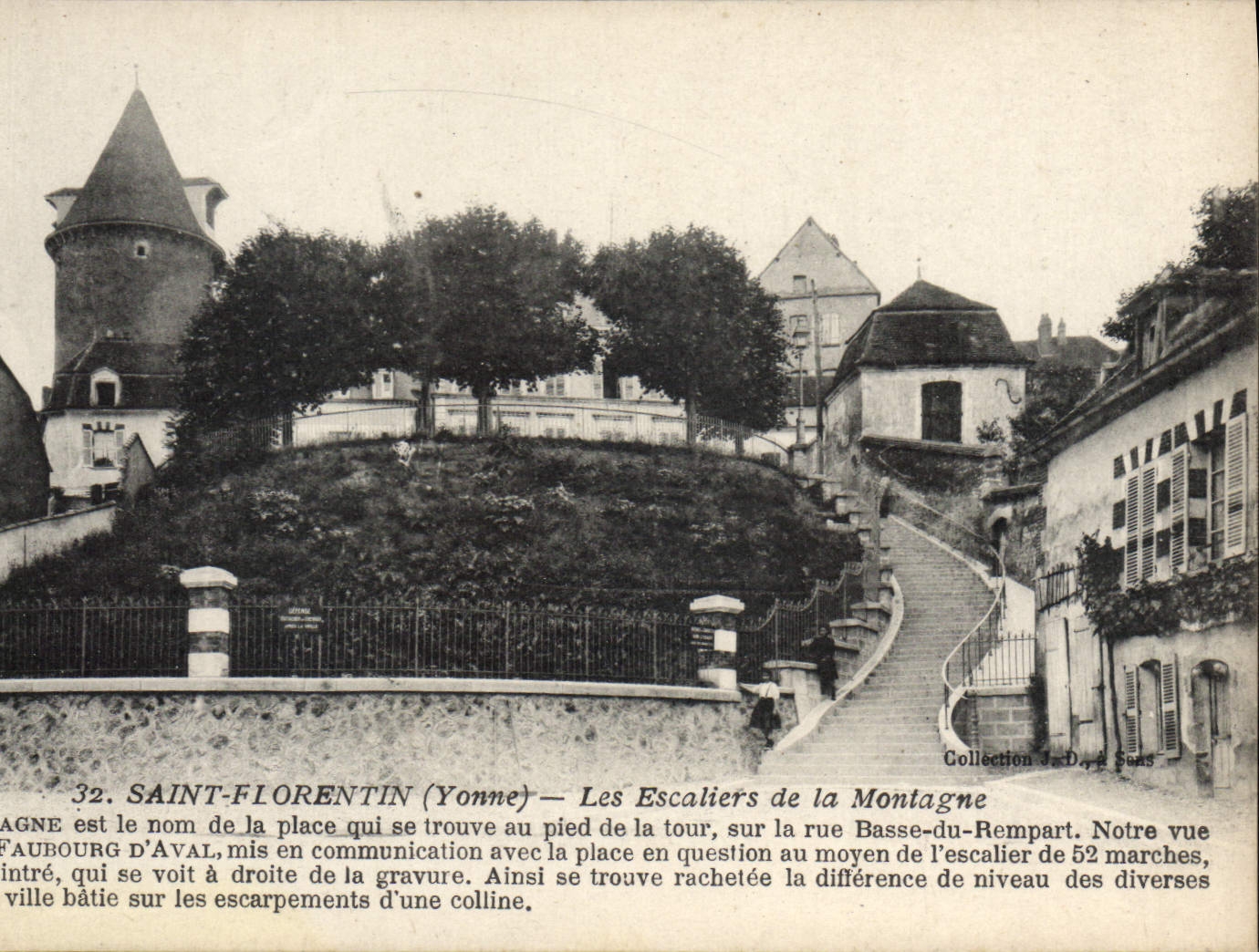 CPA Saint Florentin Yonne Les Escaliers de la Montagne 