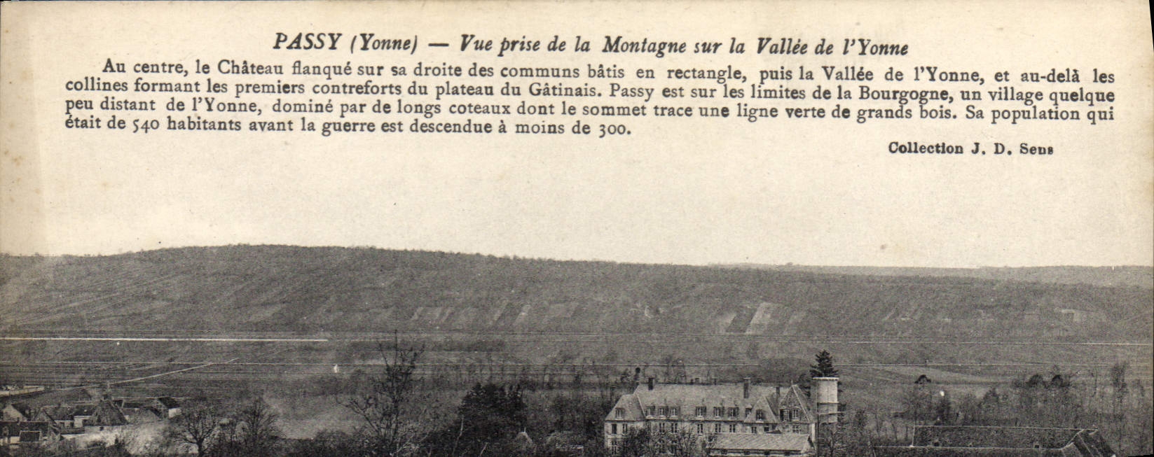 CPA Passy Yonne Vue prise de la Montagne sur la Vallee de l'Yonne