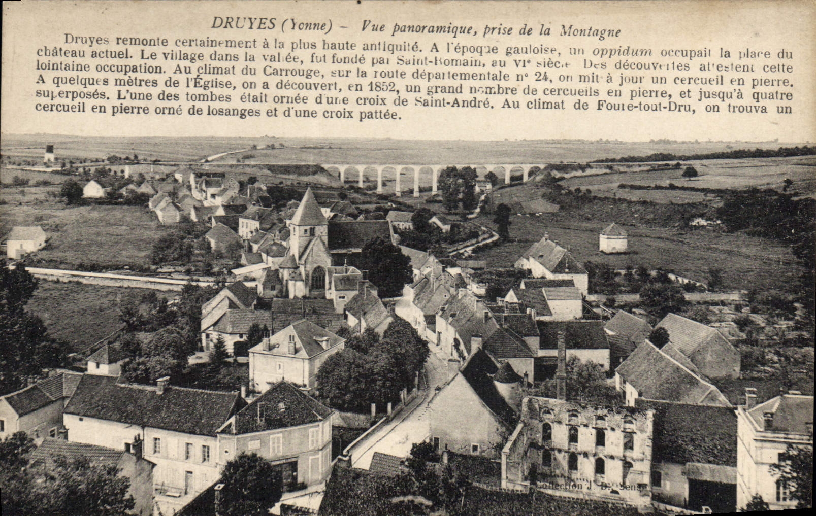 CPA Druyes Yonne Vue panoramique prise de la Montagne