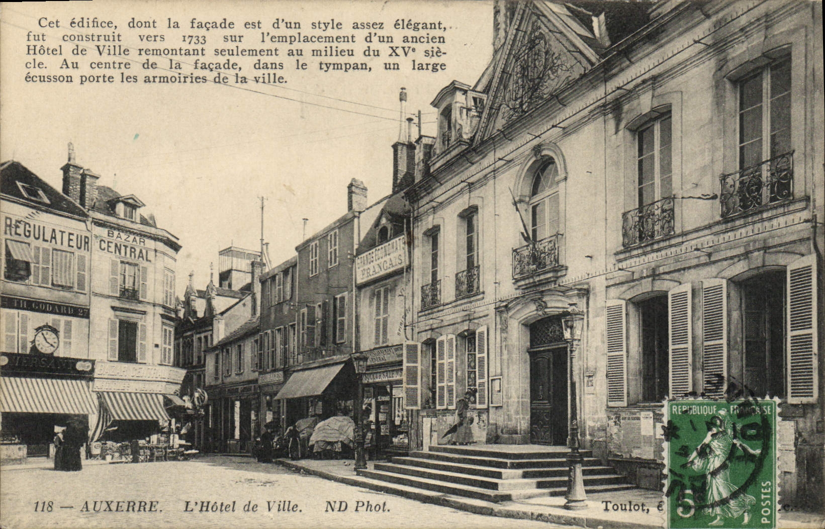 CPA Auxerre L'Hotel de Ville 