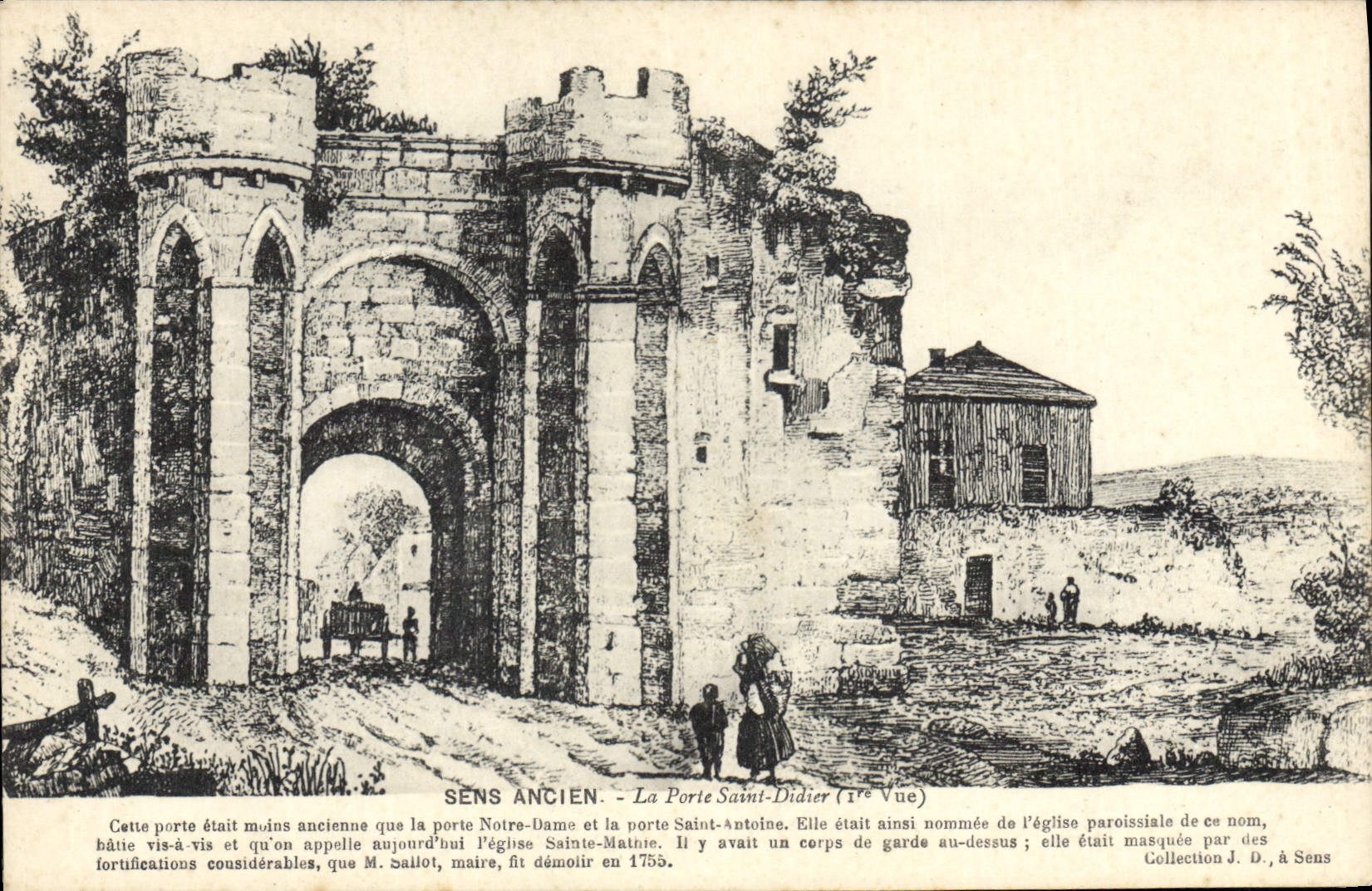 CPA Sens Ancien La Porte Saint Didier 