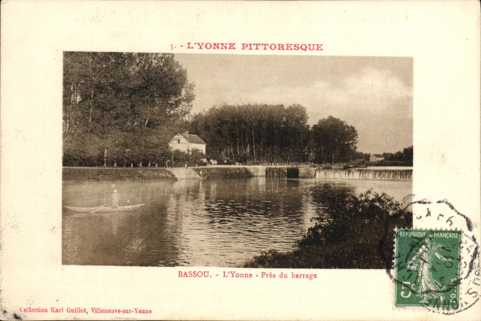 CPA Bassou L'Yonne Pres du barrage 