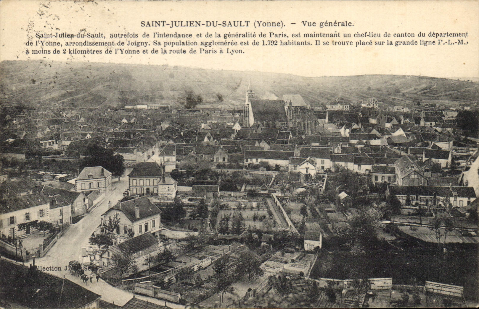 CPA Saint Julien Du Sault Yonne Vue generale 