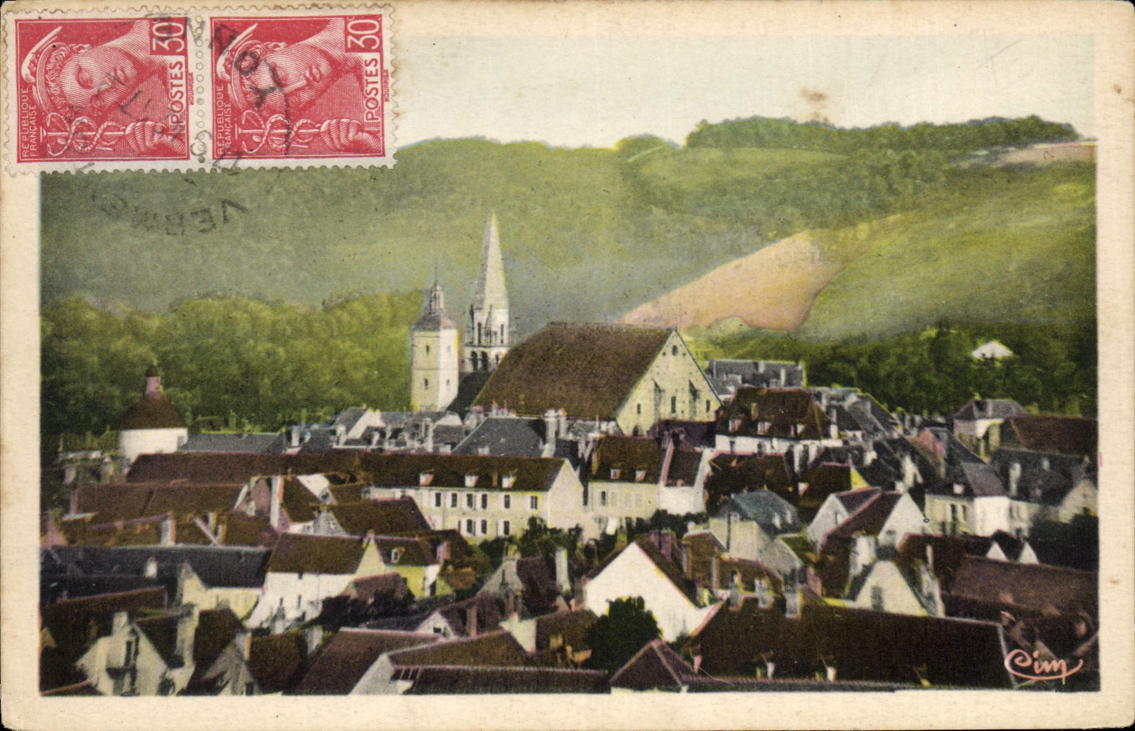 CPA Vermenton Yonne Vue Generale 