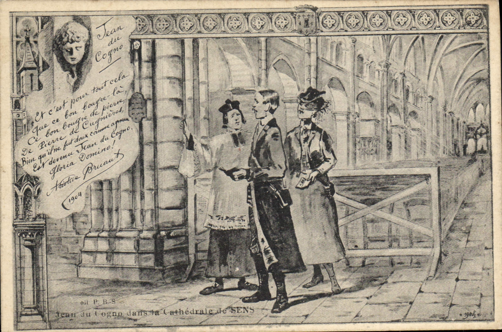 CPA Jean du Cogno dans la Cathedrale de Sens 
