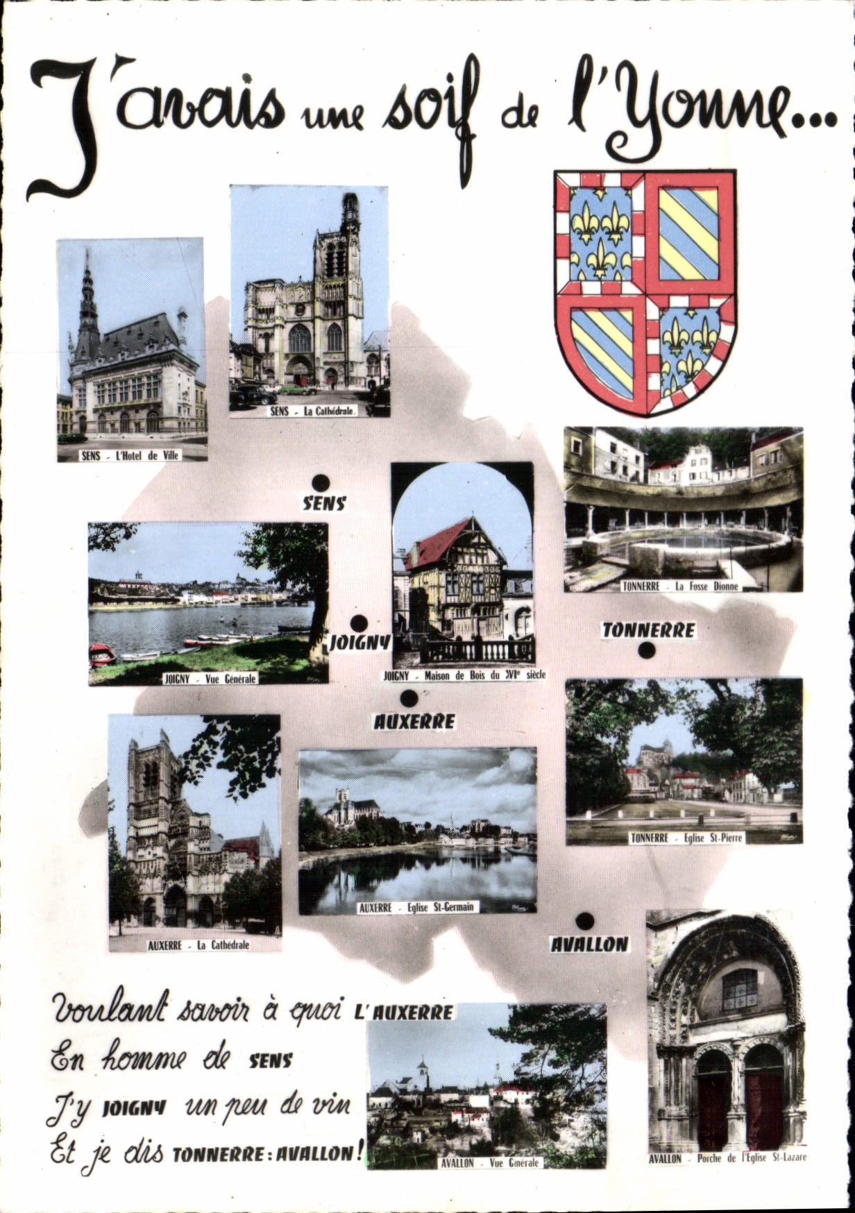 CPSM J'Avais une soif de L'Yonne 