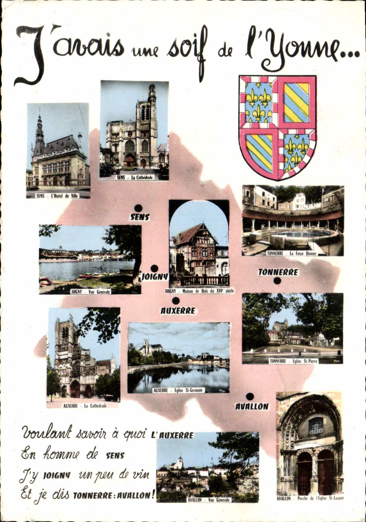 CPSM J'Avais une soif de L'Yonne 