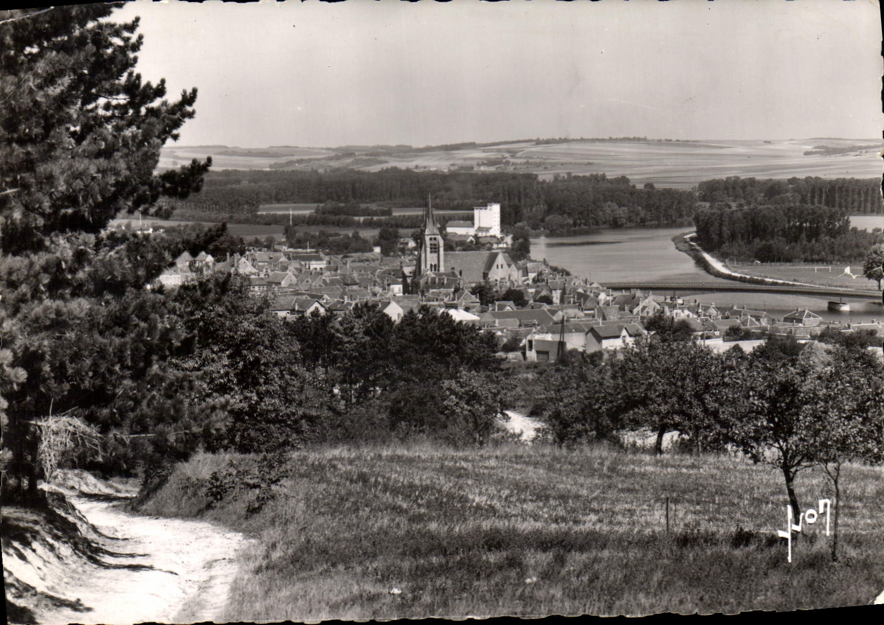 CPSM Pont sur Yonne vue generale 