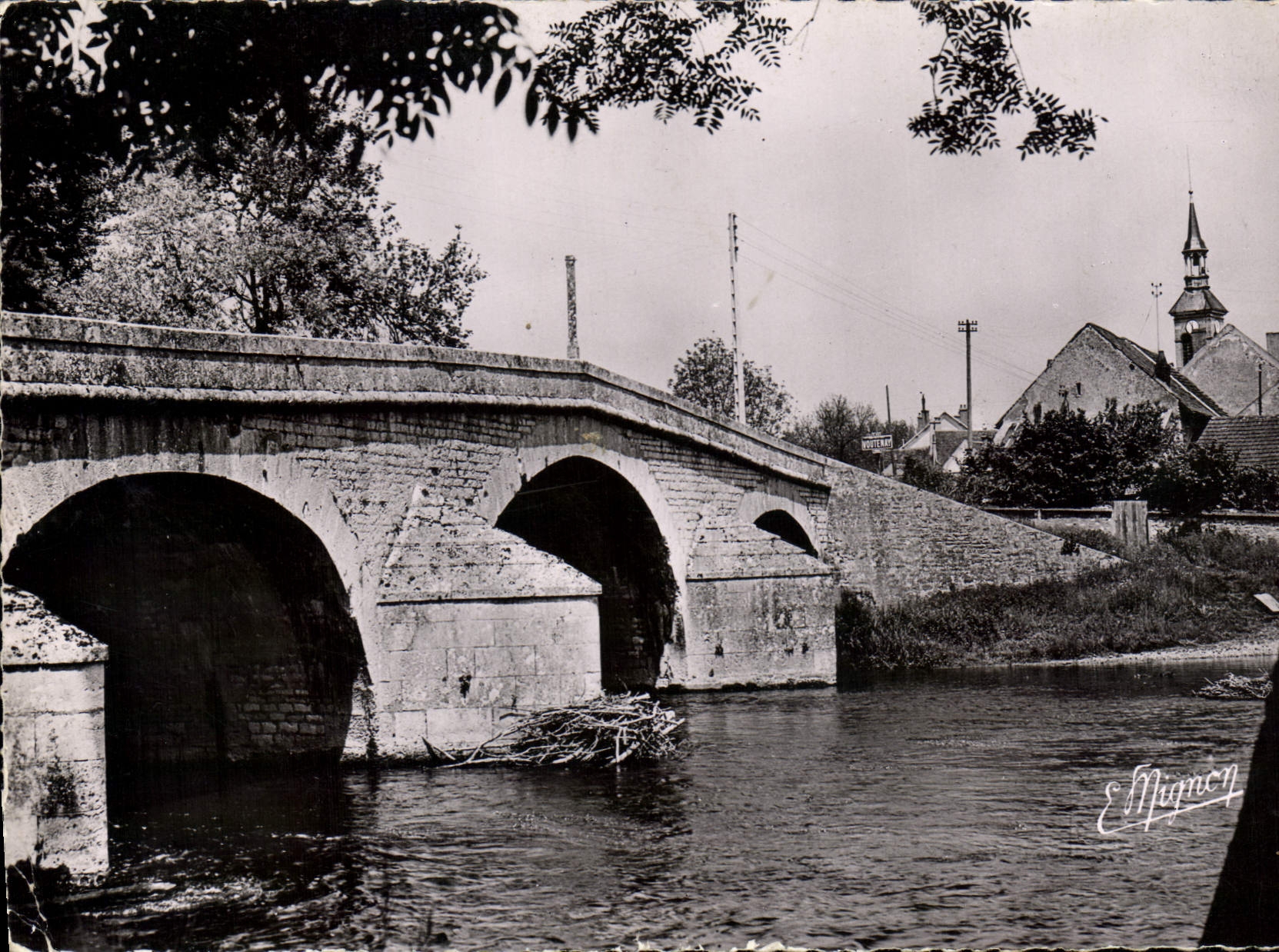 CPSM Voutenay sur cure Yonne Le Pont sur la Cure 
