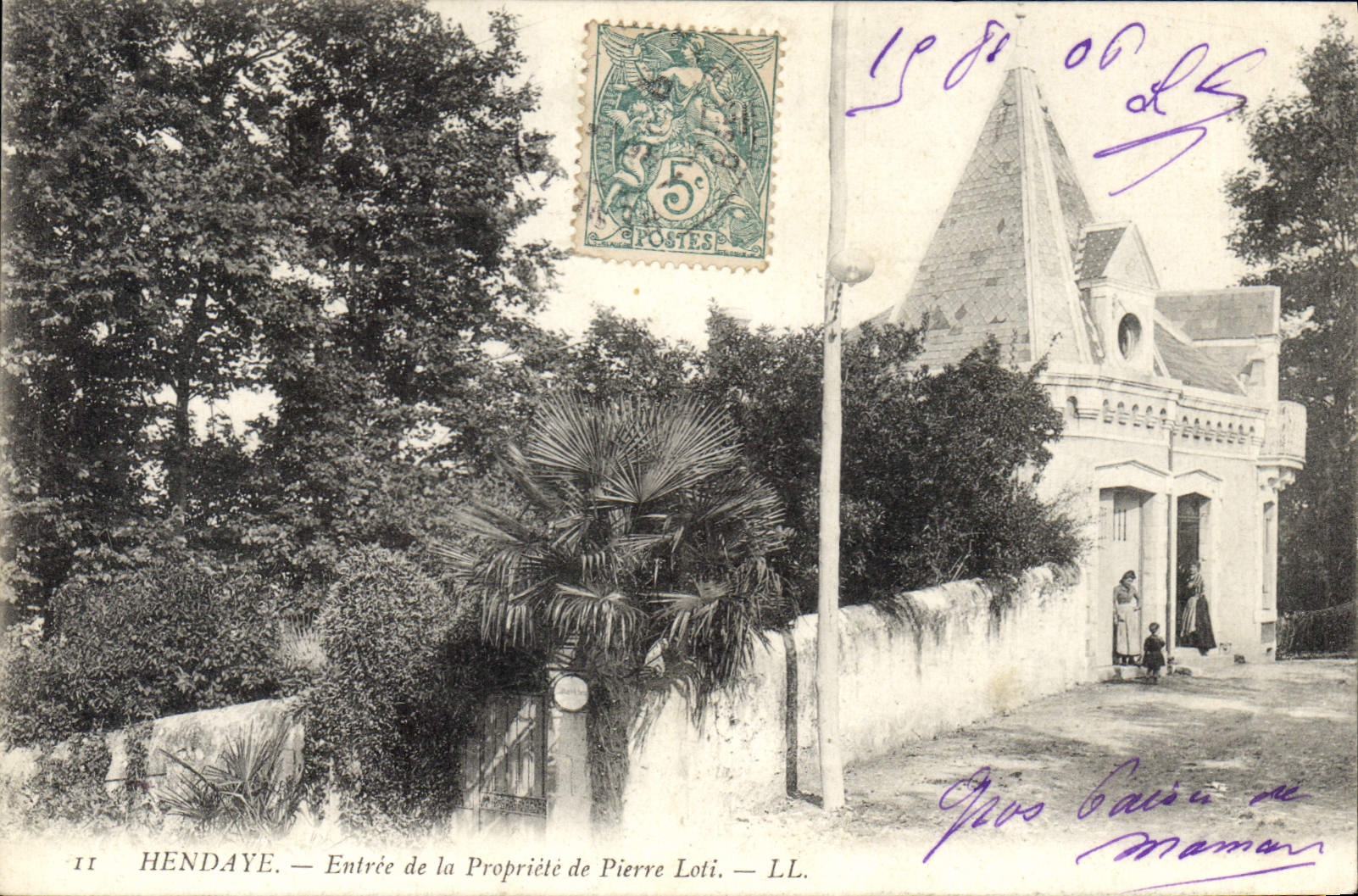 CPA Hendaye Entree de la Propriete de Pierre Loti 
