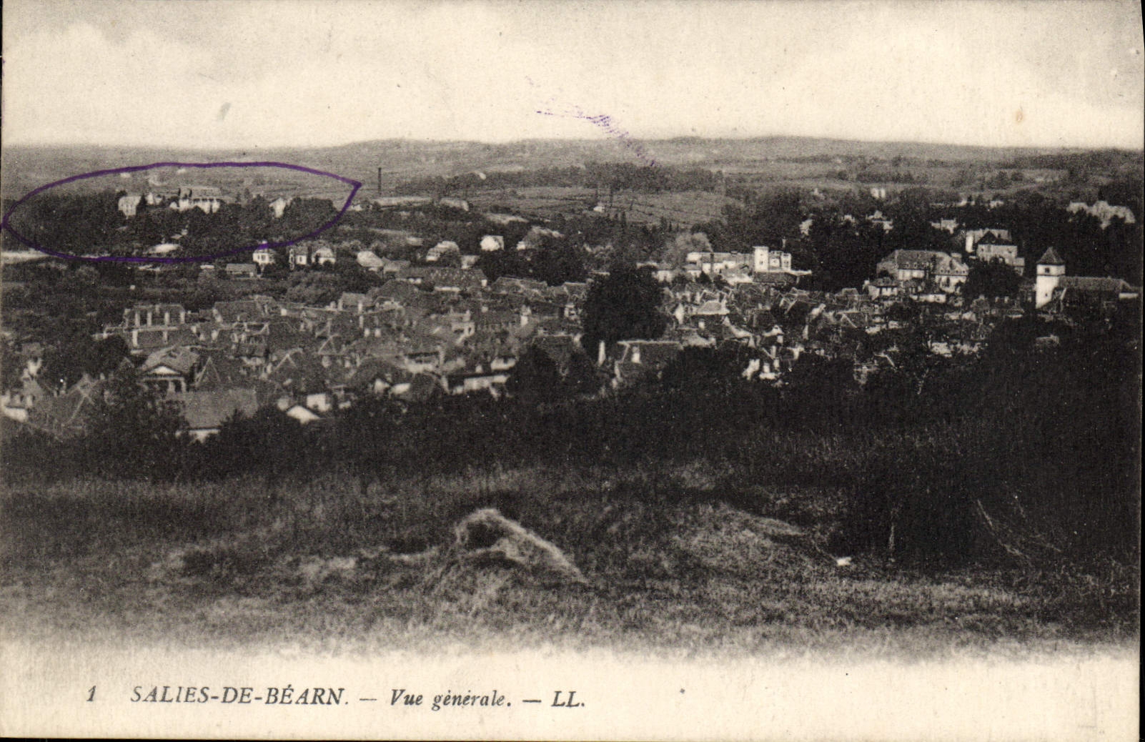 CPA Salies de Bearn vue generale