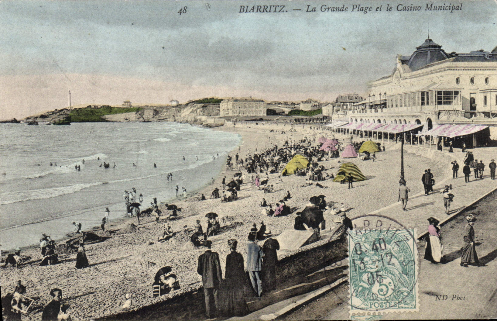 CPA Biarritz La Grande Plage et le Casino Municipal