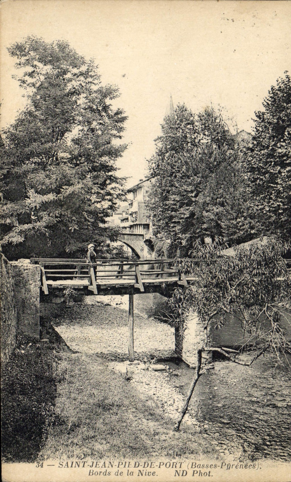 CPA Saint Jean Pied de Port Basses Pyrenees Bords de la Nive