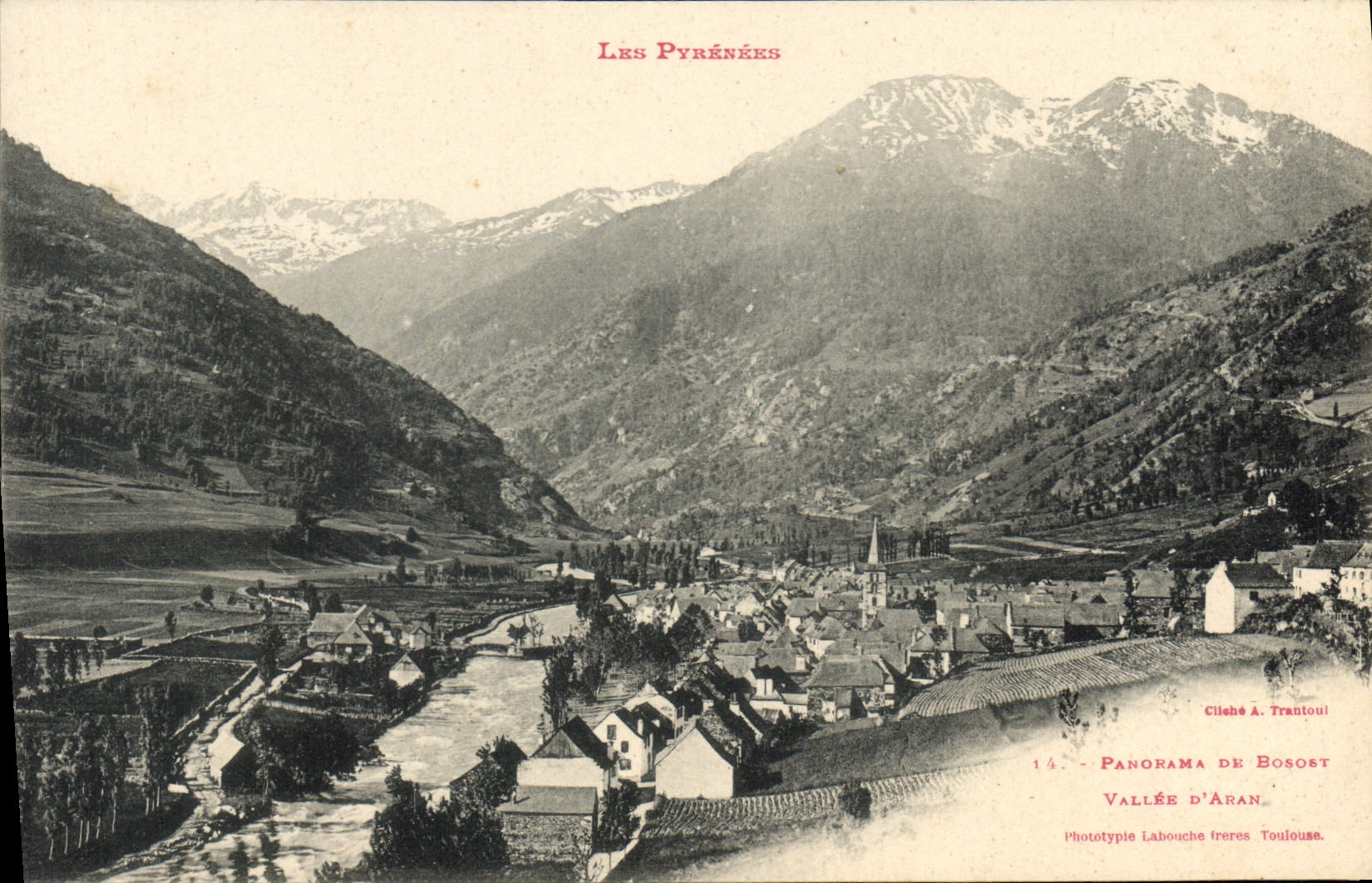 CPA Les Pyrenees Panorama de Bosost Vallee d'Aran