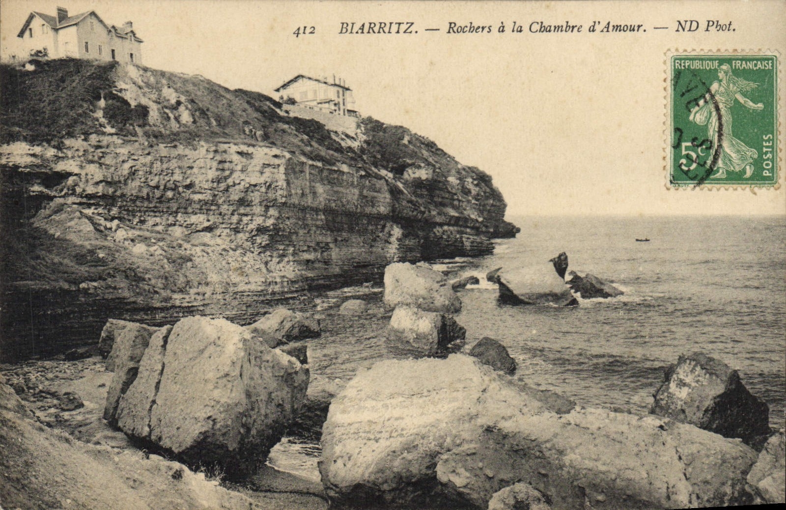 CPA Biarritz Rochers a la Chambre d'Amour 