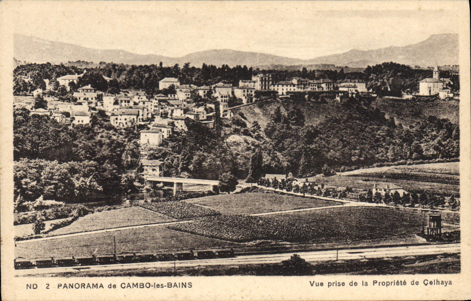 CPA Panorama de Cambo les Bains vue Prise de la Propriete de Celhaya