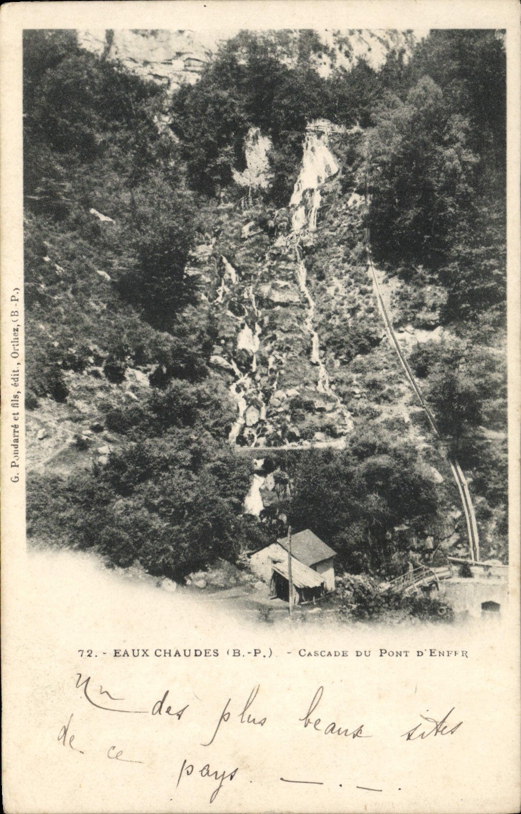 CPA Eaux Chaudes Basses Pyrenees Cascade du Pont d'enfer