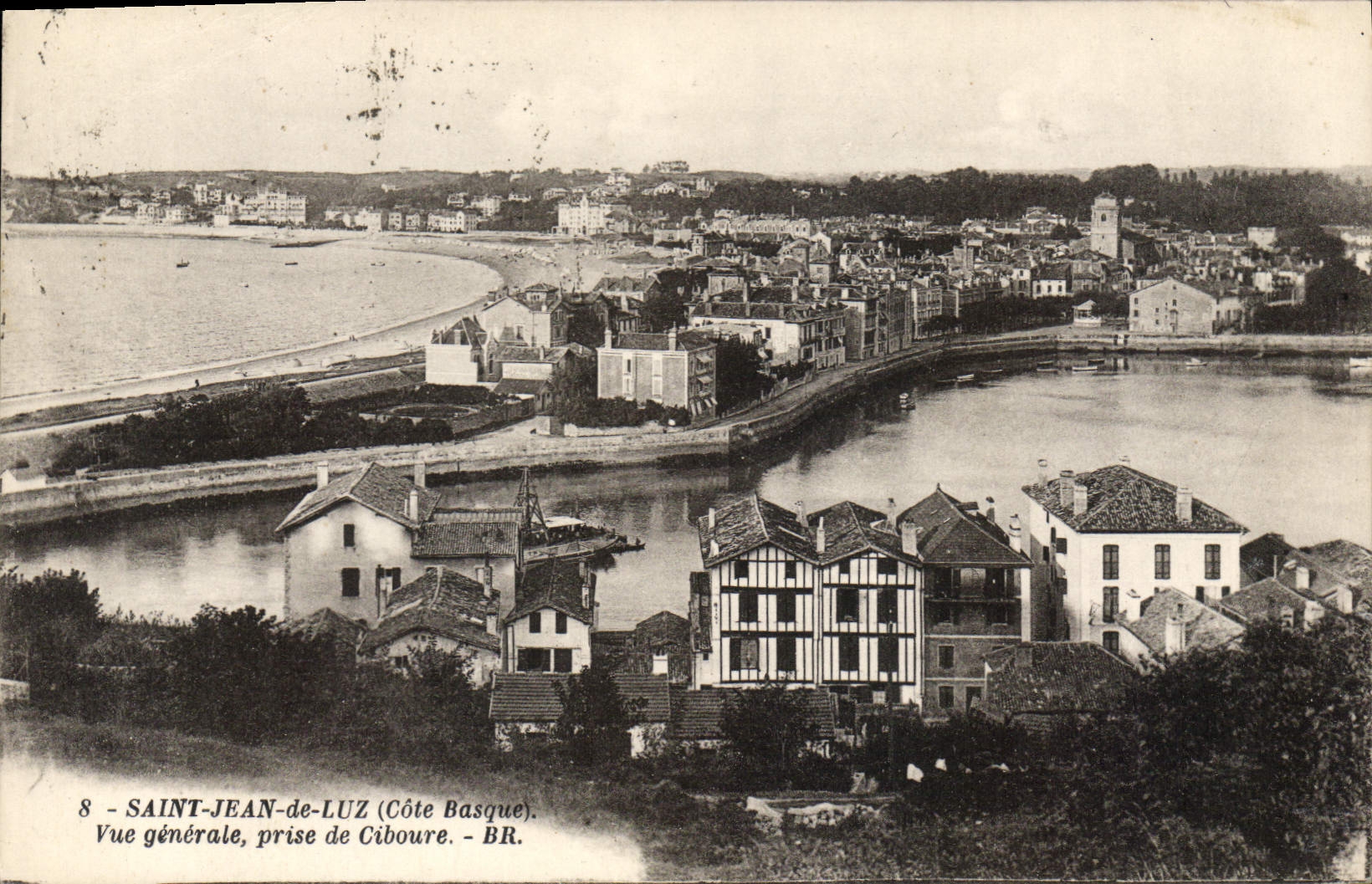 CPA Saint Jean de Luz Cote Basque vue Generale Prise de Ciboure