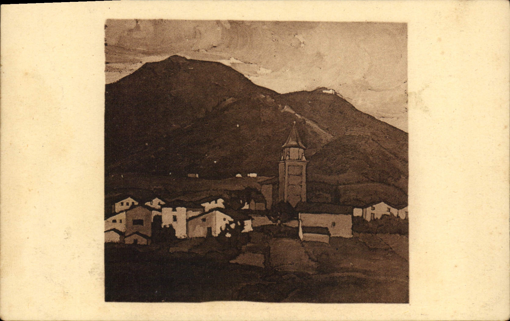 CPA Ainhoa Le Village d'Apres le dessin de Ph Veyrin 