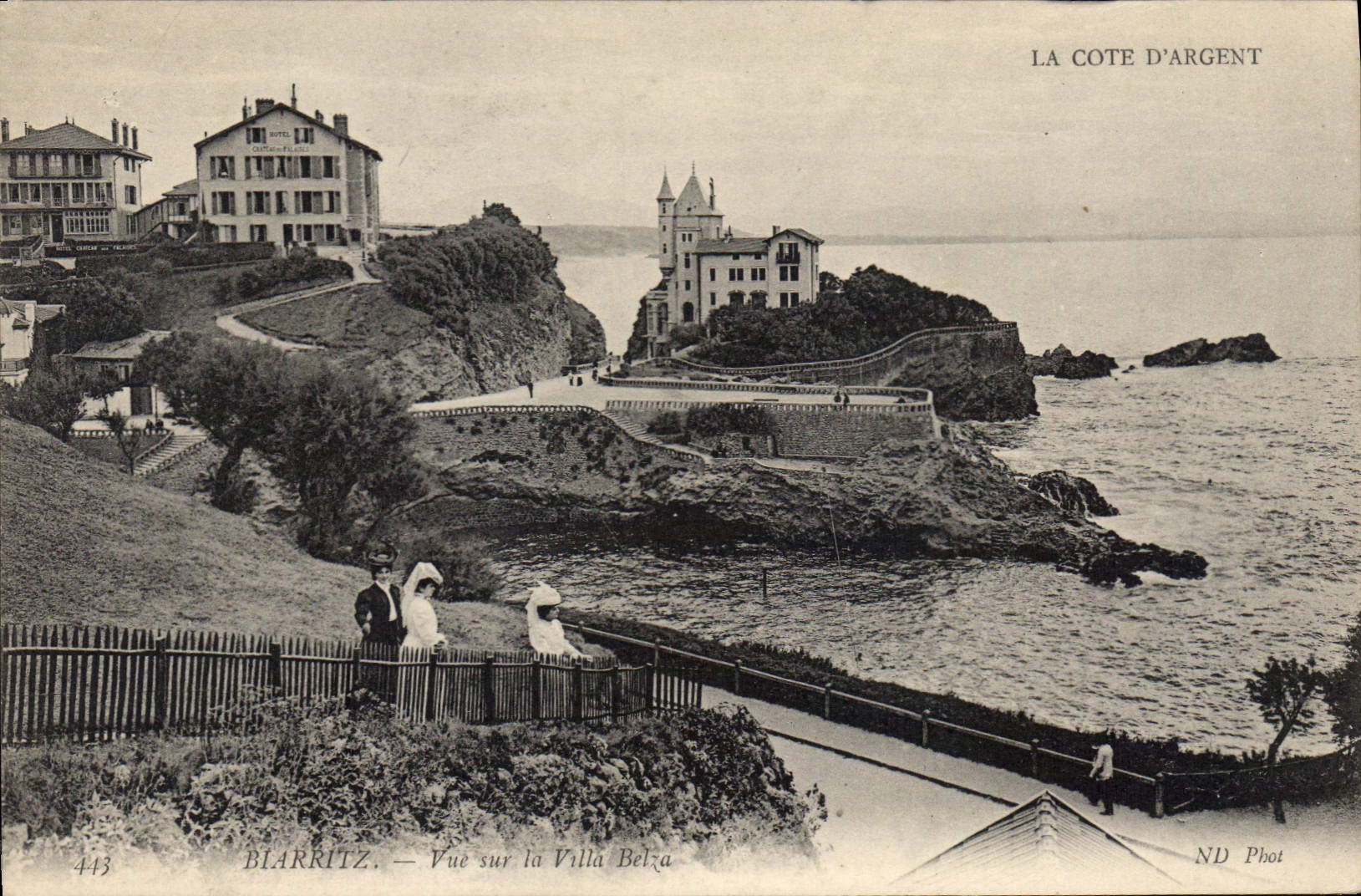 CPA La Cote D'Argent Biarritz vue sur la Villa Belza