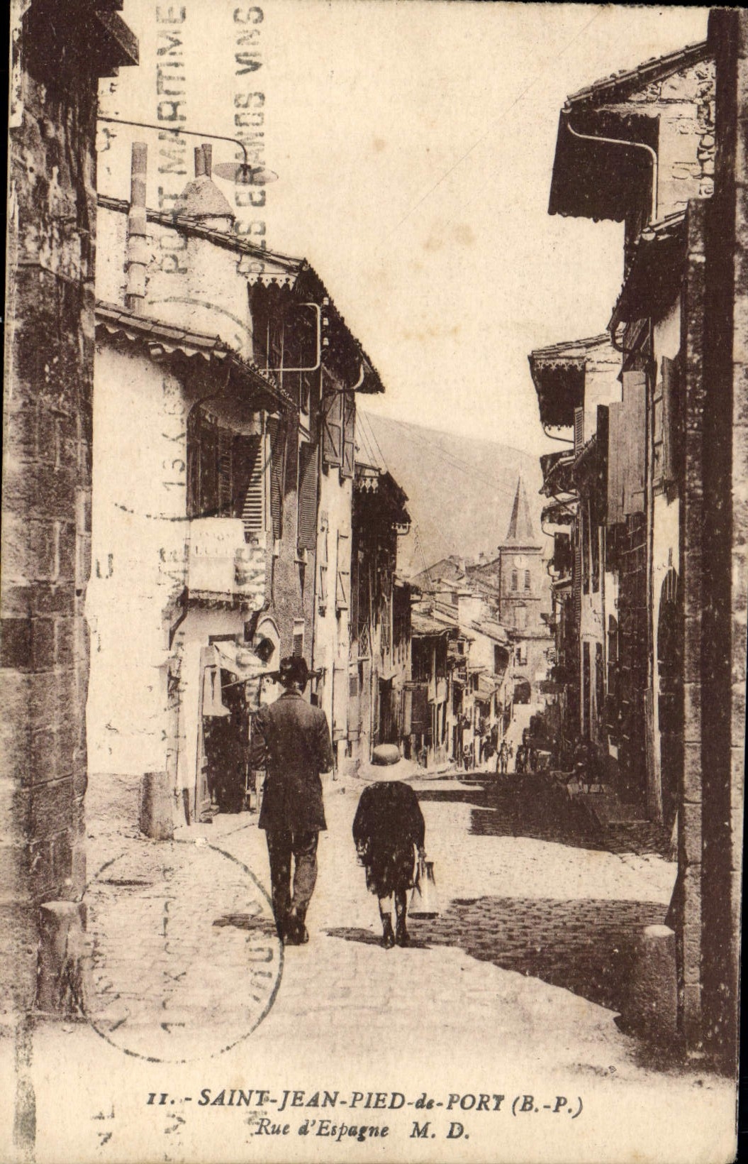 CPA Saint Jean Pied de Port B P Rue d'Espagne