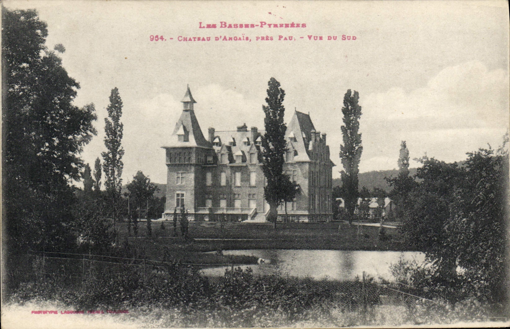 CPA Les Basses Pyrenees Chateau d'Argals pres Pau vue du Sud 