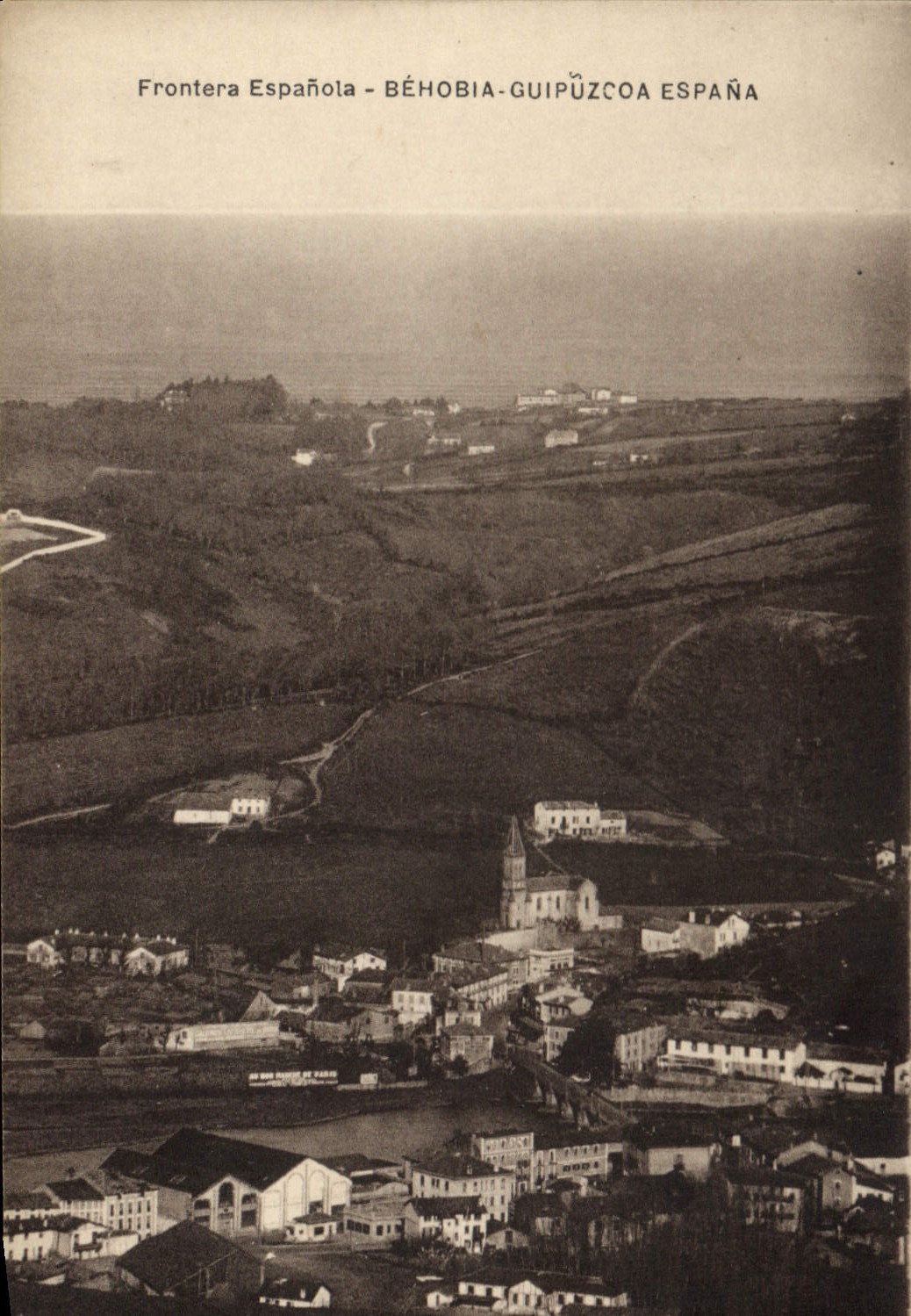 CPA Frontera Espanola Behobia Guipuzcoa Espana