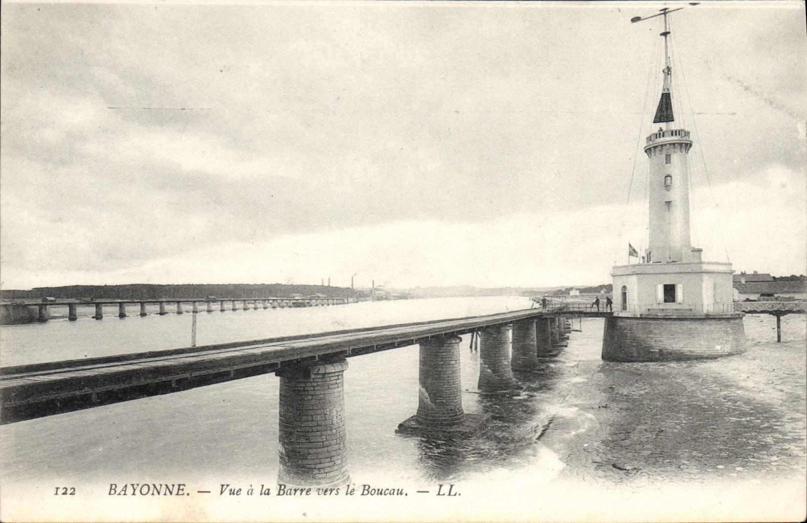 CPA Bayonne Vue a la Barre vers le Boucau