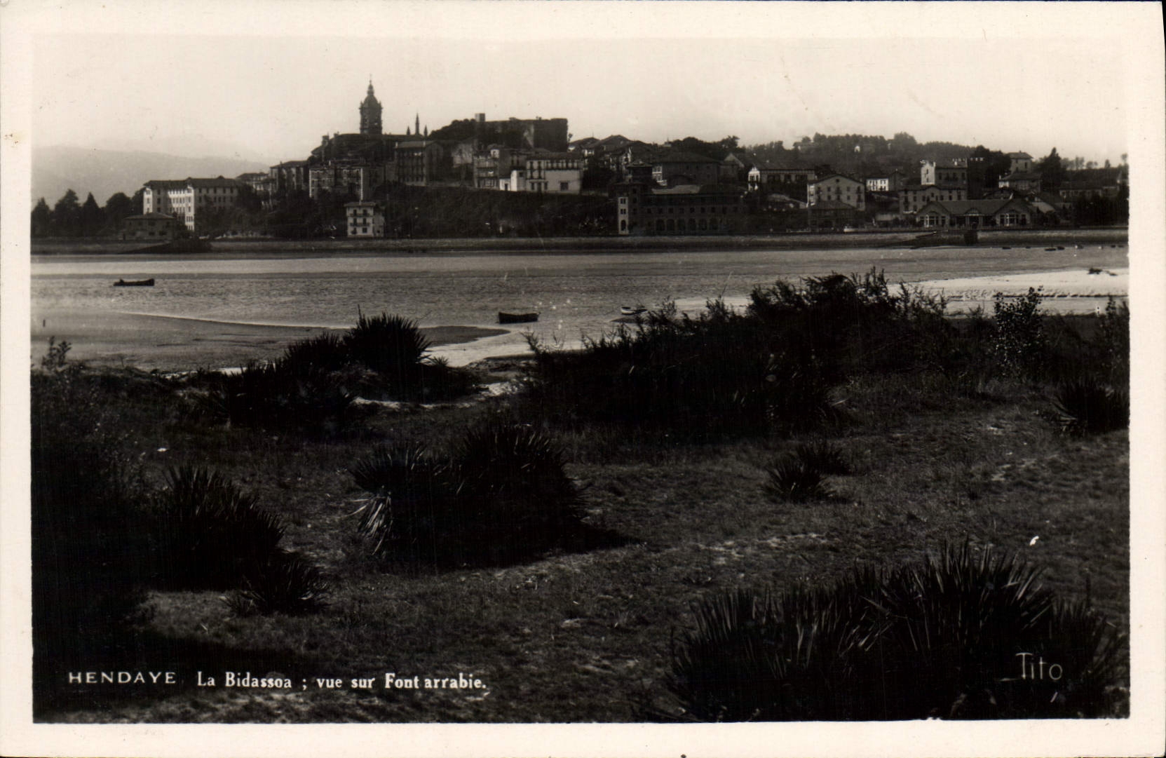 CPA Hendaye La Bidassoa vue sur Font arrabie
