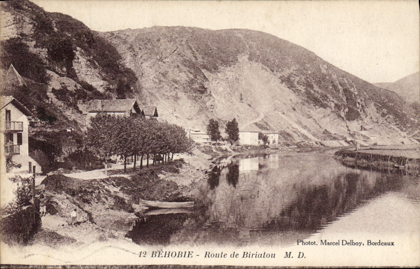 CPA Behobie Route de Biriatou 