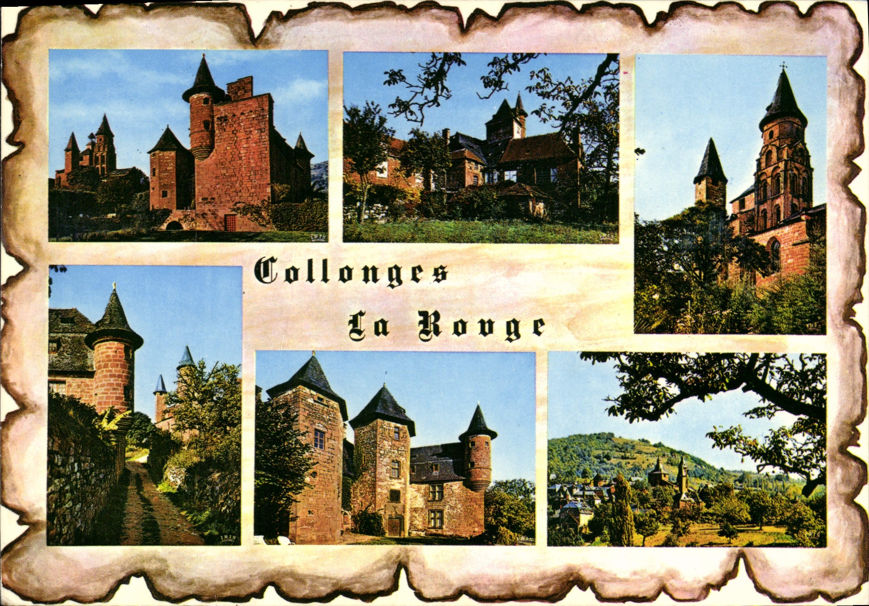 CPSM COLLONGES la Rouge Manoir de Vassinhac Castel de Maussac église