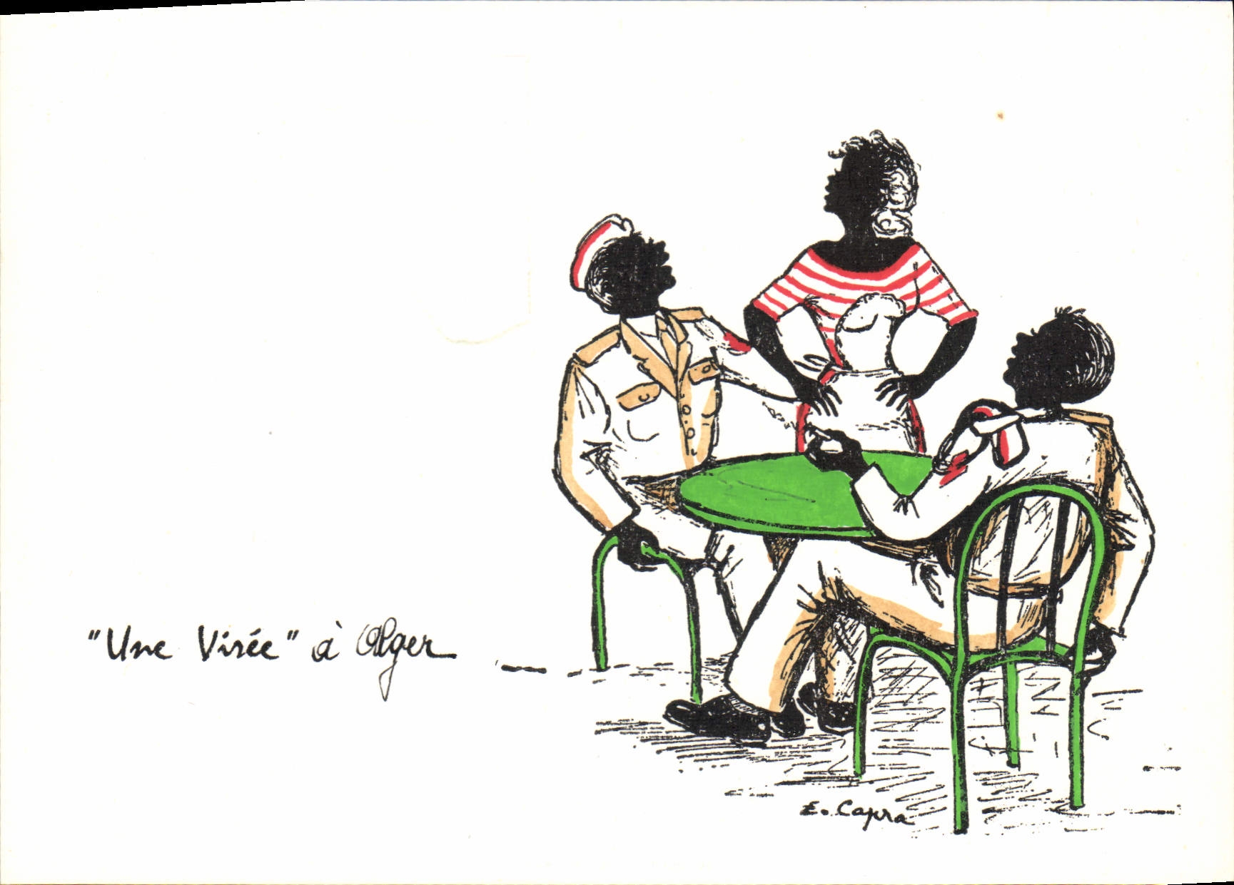 CPSM une virée à Alger illustrateur Capra