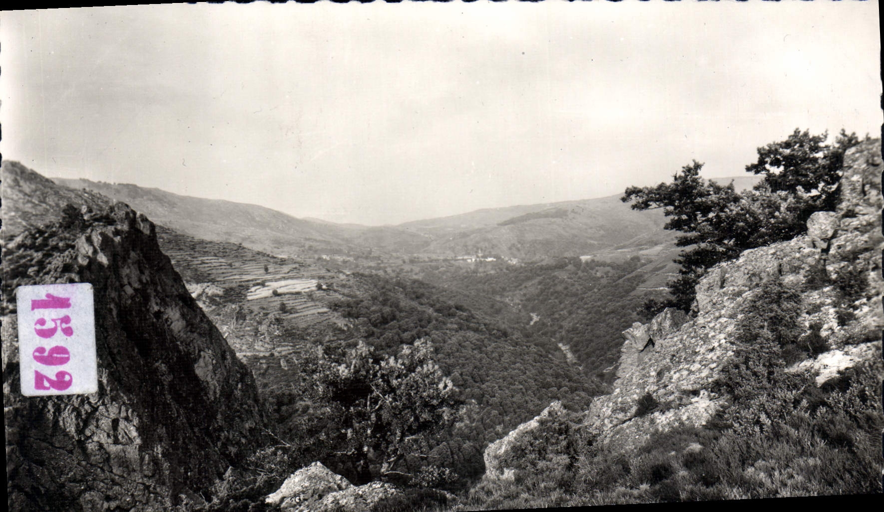 CPSM DOURBIES vue du roc de Cade
