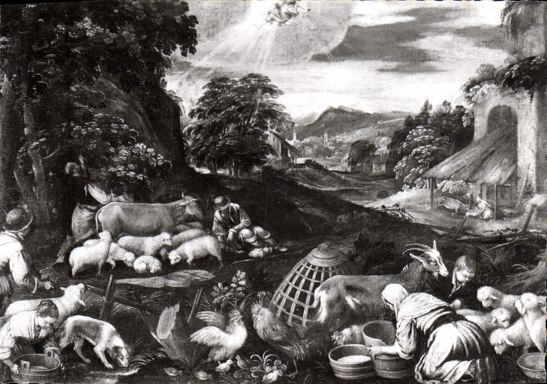 CPSM musée des beaux arts de Nimes atelier de Jacopo Bassano l'annonce aux bergers