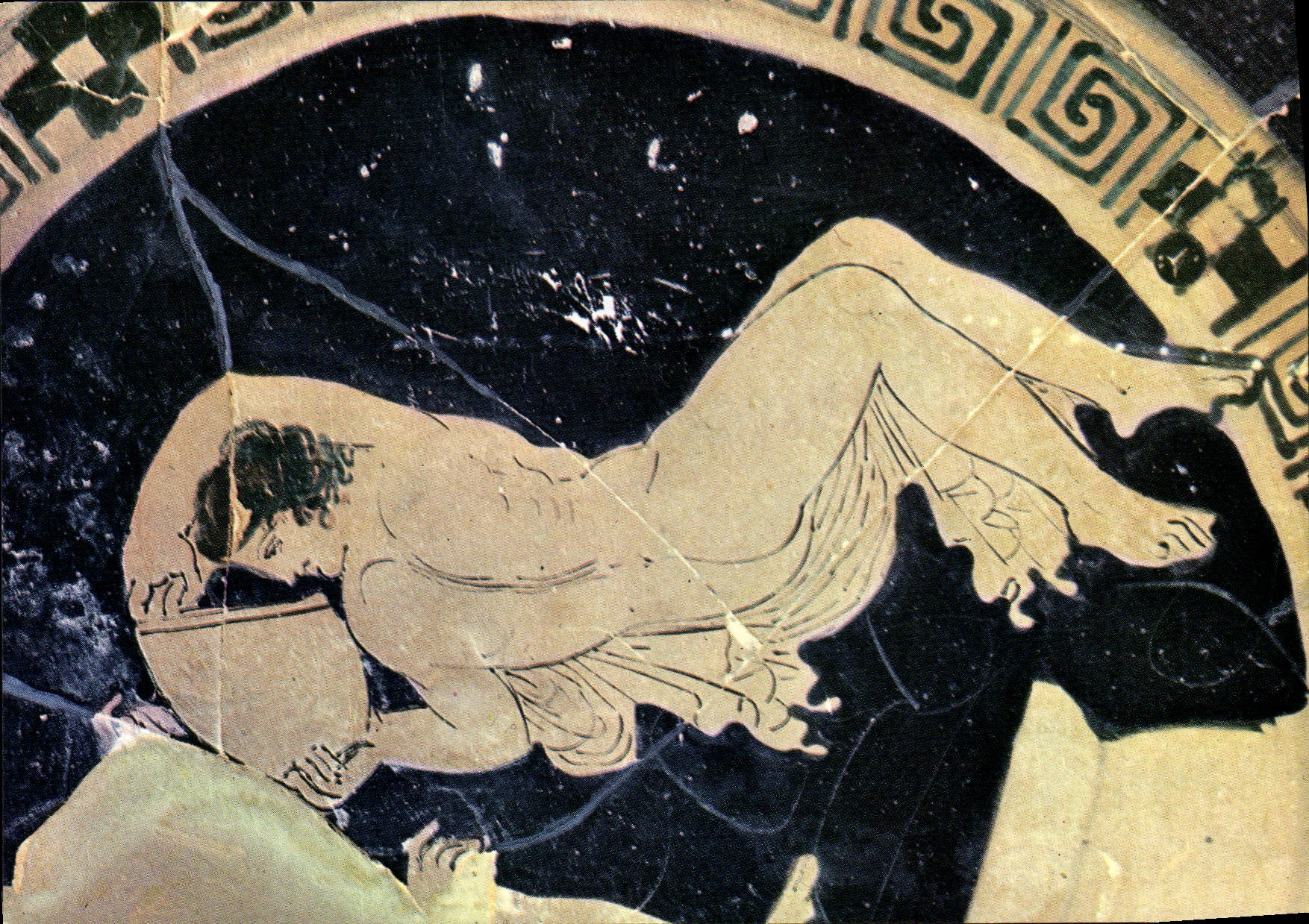 CPSM NISSAN ENSERUNE musée de l'Oppidum Coupe attique Ménade nue