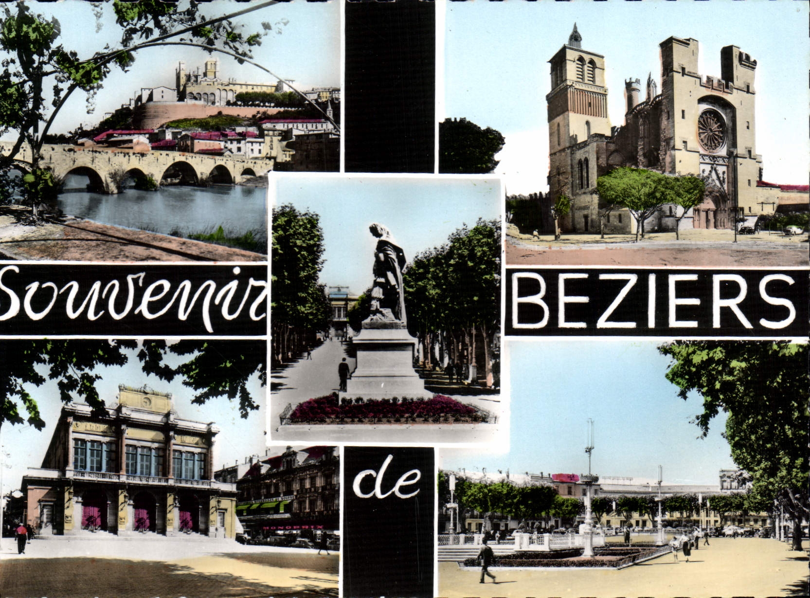 CPM Beziers Le Pont Vieux Sur I'Orb La Cathedrale