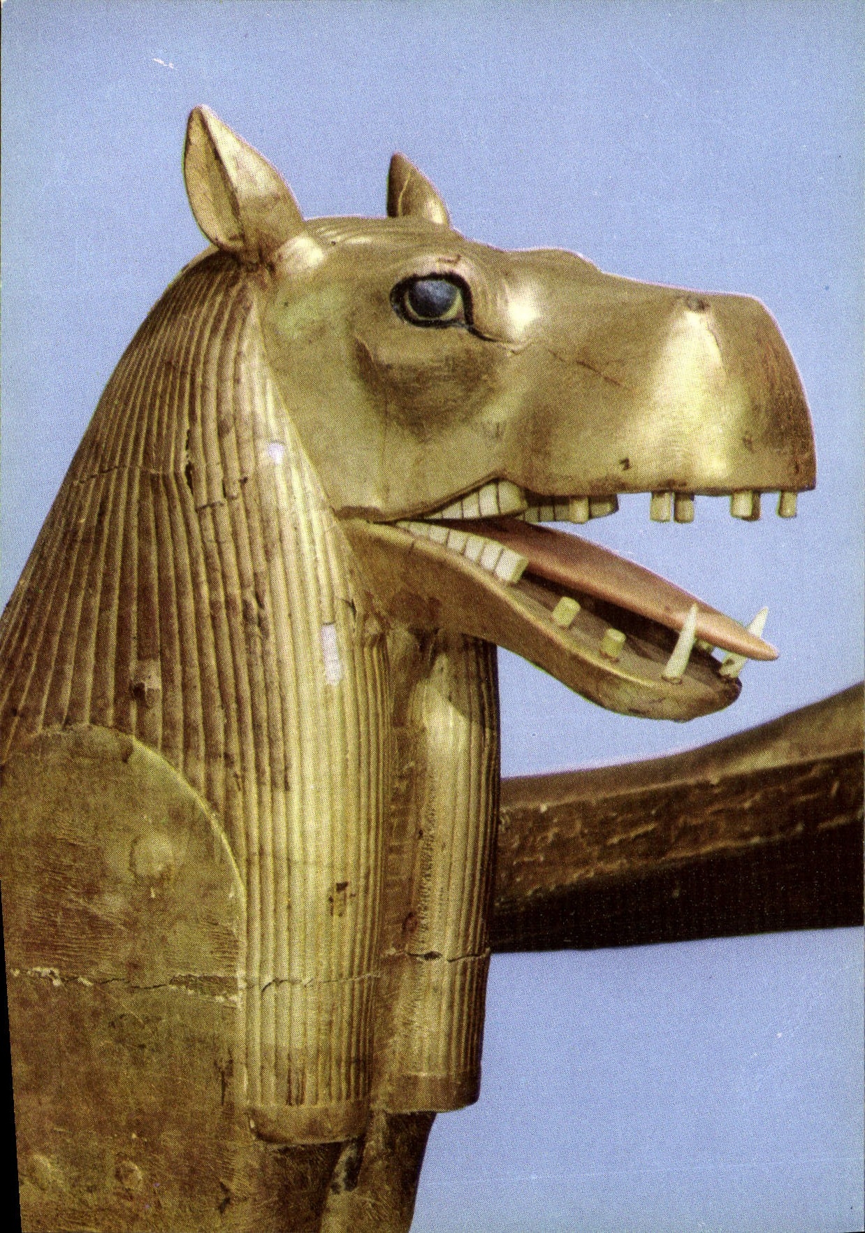 CPM Toutankhamon Tete De Lit Funeraire