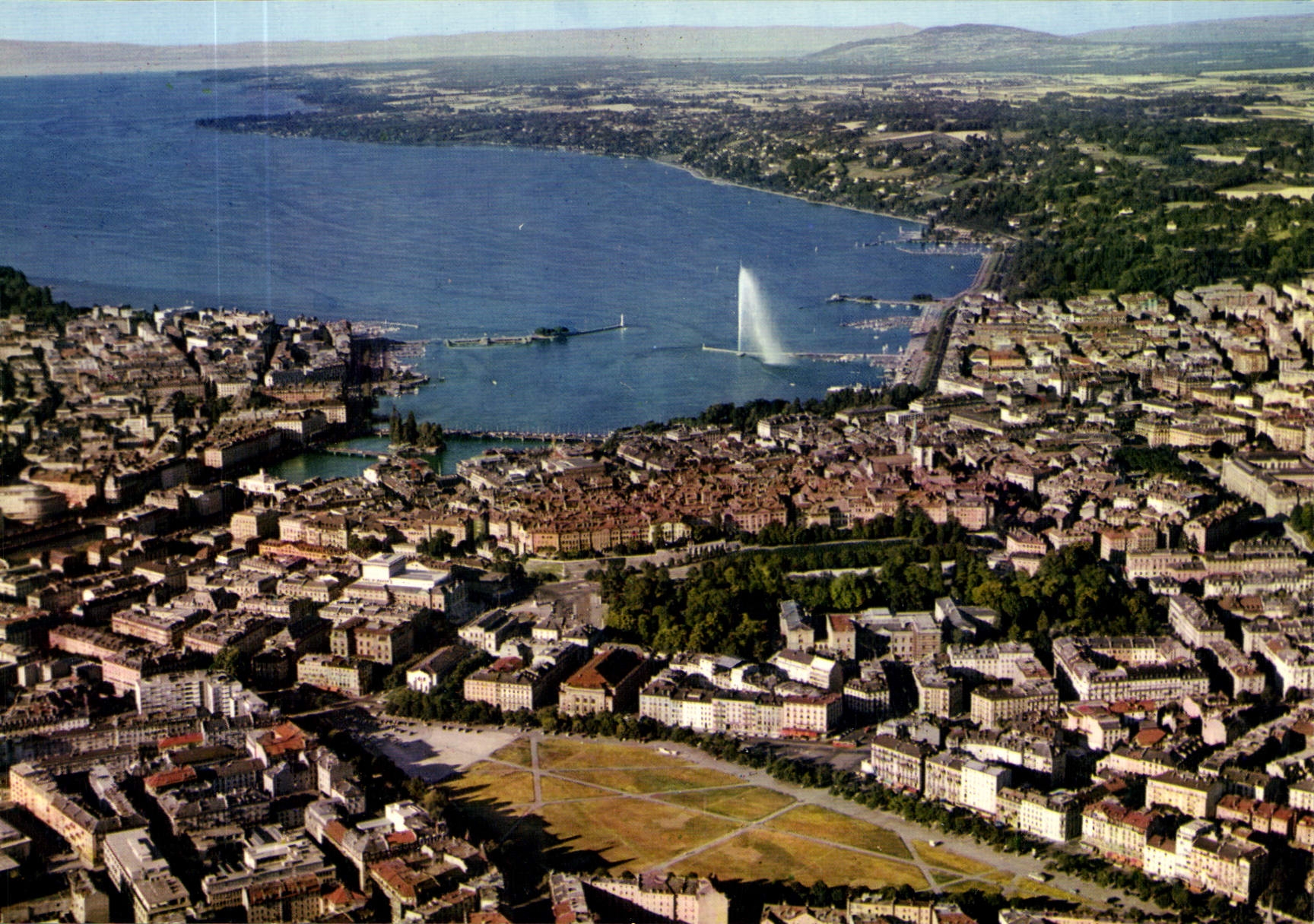 CPM Geneve Vue Generale Aerienne
