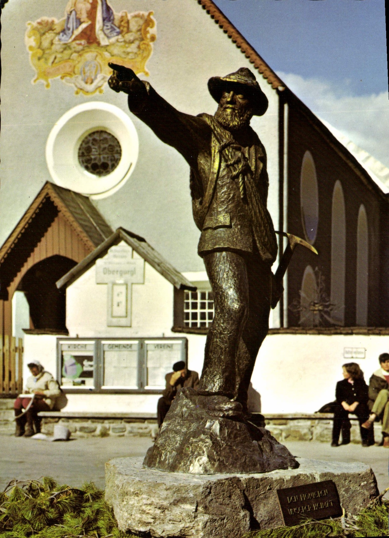 CPM Bronzeplastik am Dorfplatz in Obergurgl Gewidmet Den Pionieren unserer Heimat Martinus Scheiber