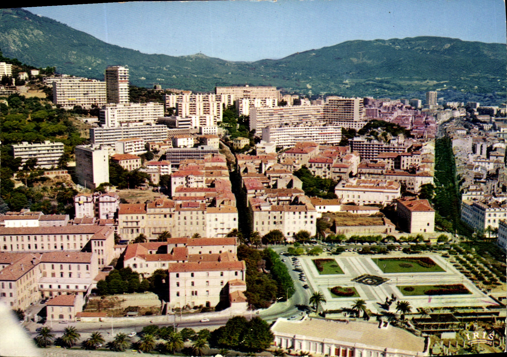 CPM Ajaccio La Place de Gaullo Le Cours Napoleon et vue d'ensemble de la ville