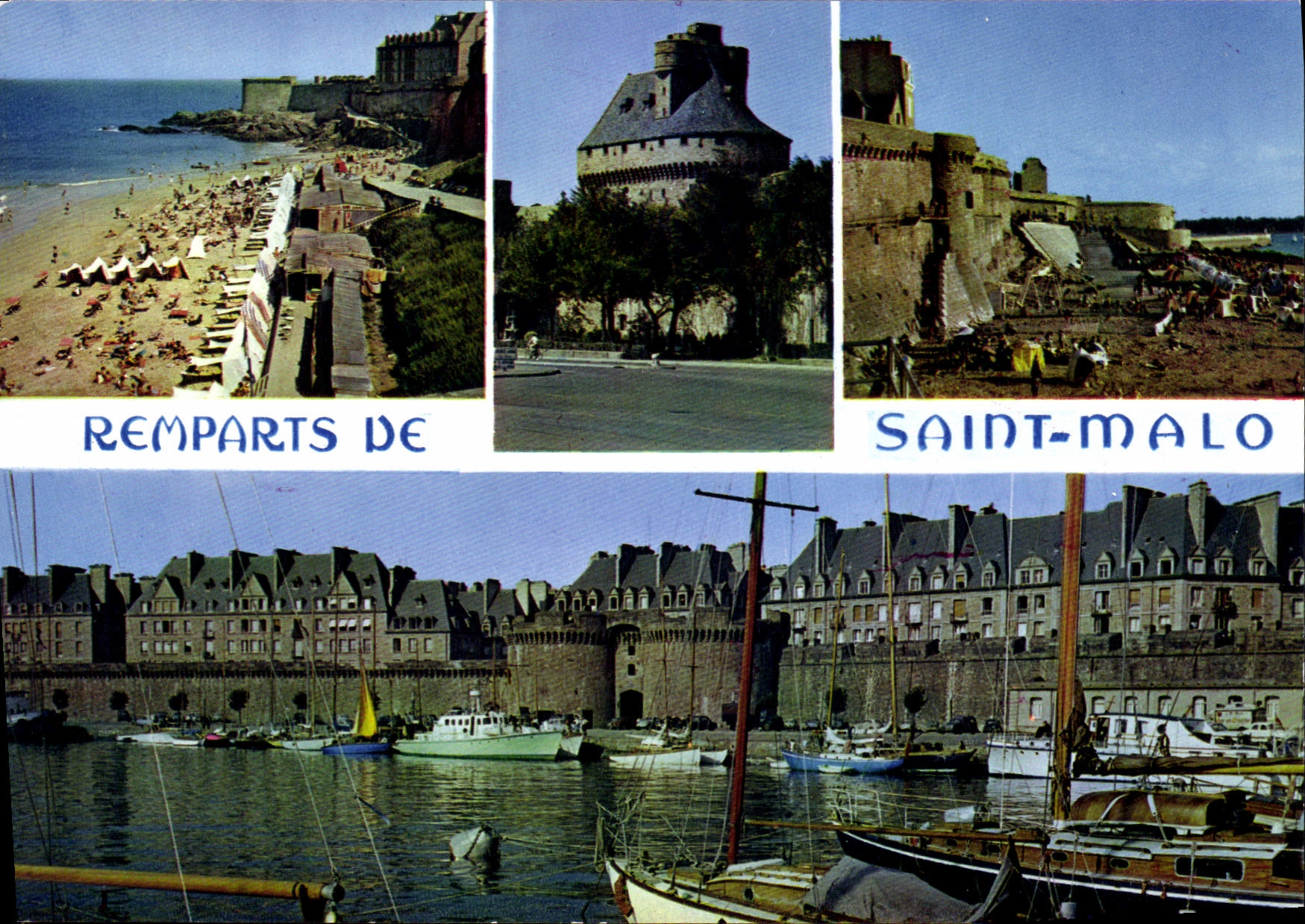 CPSM Saint Malo Les Remparts Devant Les Plages
