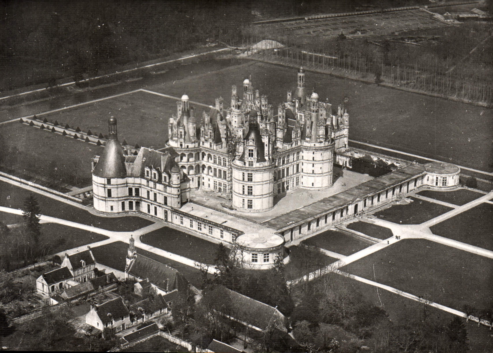 CPSM Chambord Le Chateau Au Sud Ouest Vue Aerienne