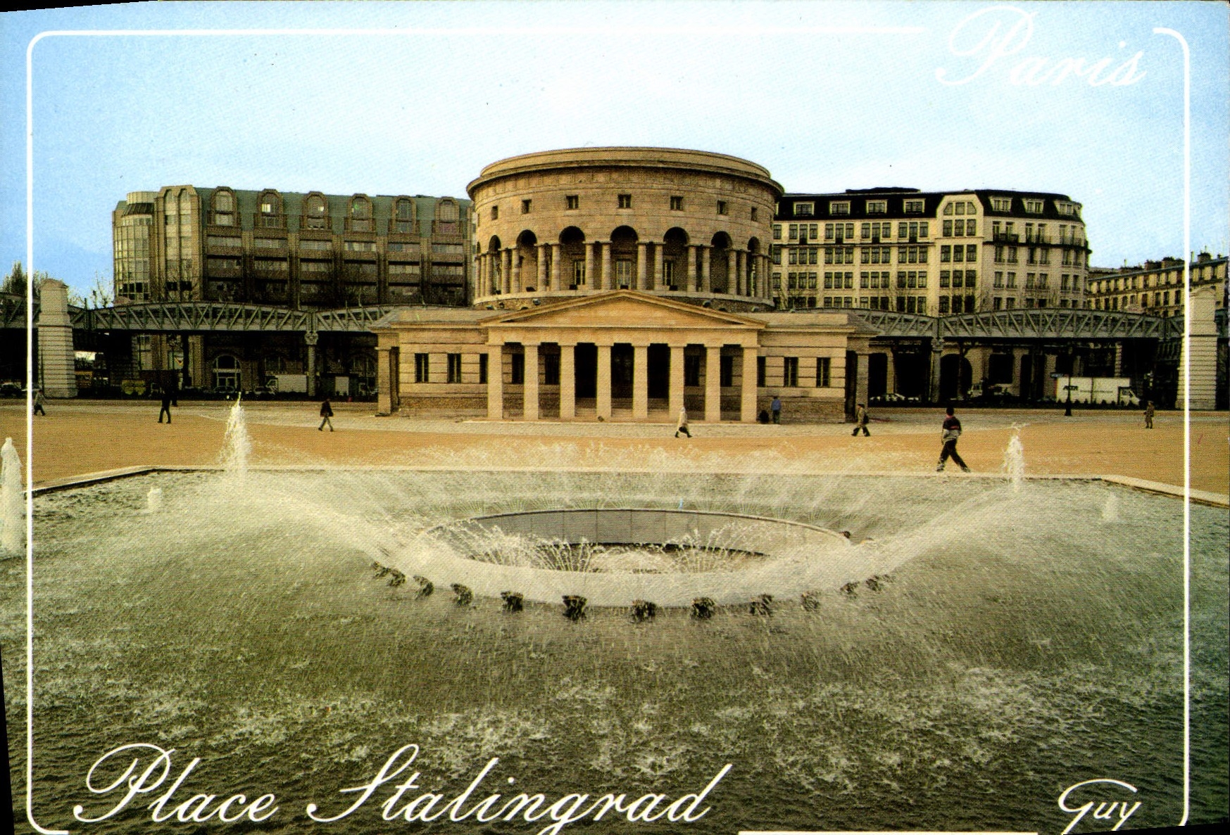 CPSM Paris et Ses Merveilles Place Stalingrad L'Esplanade et la Rotonde de la Villeite